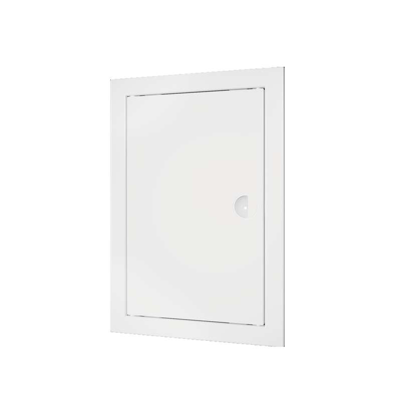 Люк-дверца ревизионная 218х218мм фланец 196х196мм с ручкой АБС бел. EVECS Л2020Р