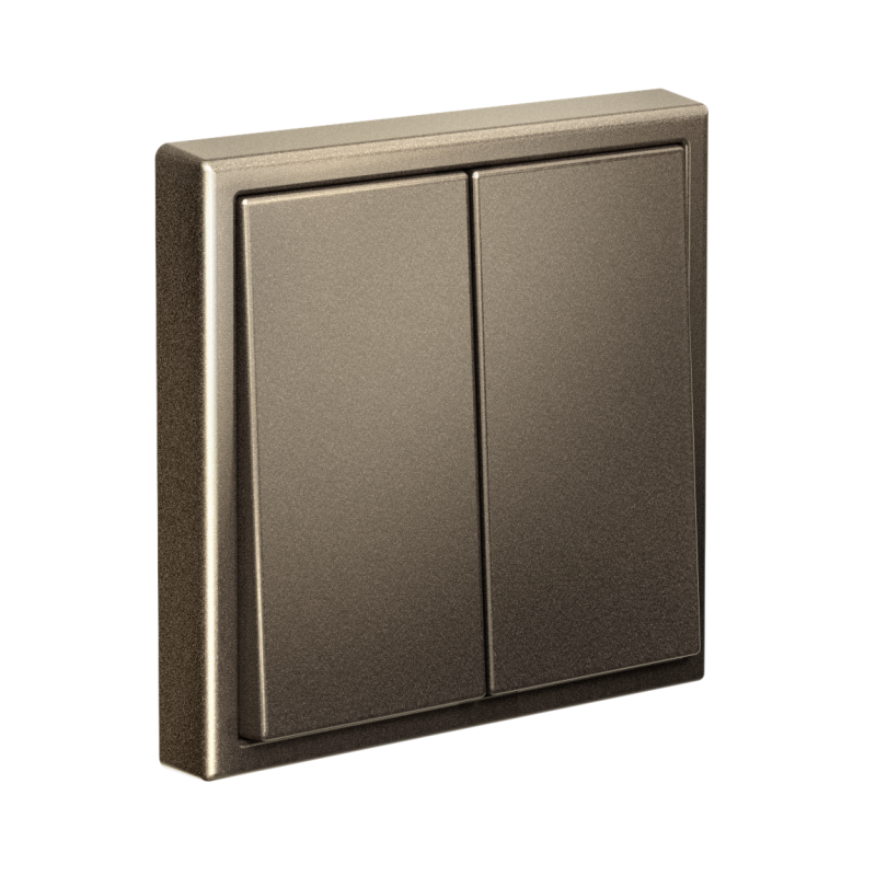 Выключатель кнопочный 2-кл. ArtGallery 10AX быстрозажим. клем. механизм мокко SE GAL000617S