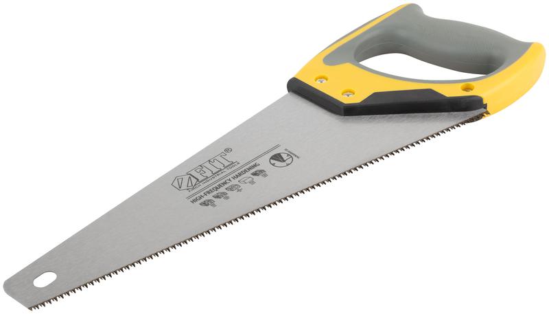 Ножовка по дереву мелкий каленый зуб 14 ТPI 3D заточка 3К пласт.прорезиненная ручка профи 350мм FIT 40481