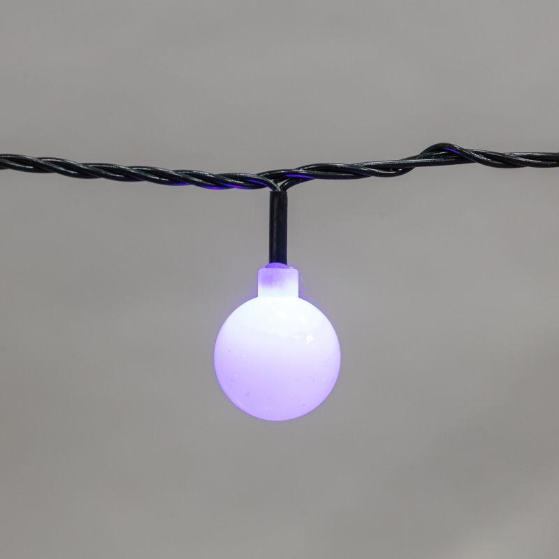 Гирлянда светодиодная "Шарики" 5м d25мм 25LED RGB ПВХ темн. зел. Neon-Night 303-550