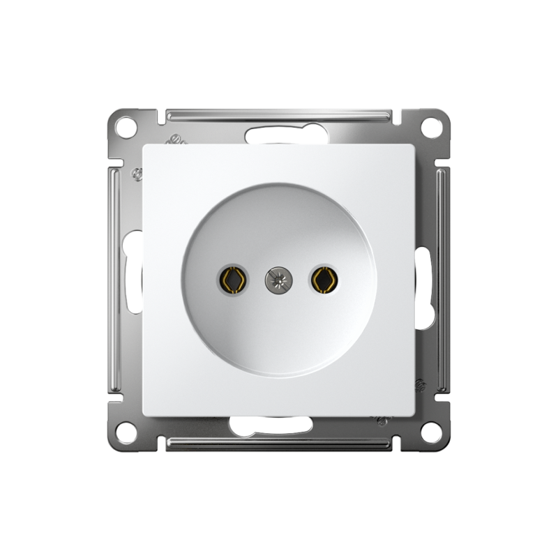 Розетка AtlasDesign 16А без заземл. без шторок быстрозажим. клем. механизм бел. SE ATN000141S