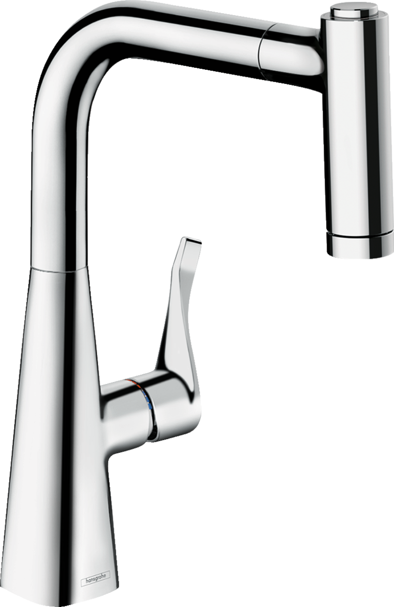 Смеситель Hansgrohe Metris 14834000 для кухни с вытяжным изливом