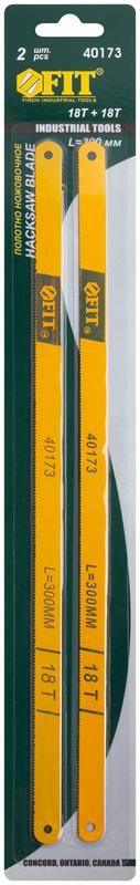 Набор полотен ножовочных по металлу 300мм 18 ТPI легированная сталь 20 Cr (блист.2шт) FIT 40173