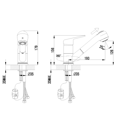 Смеситель для кухонной мойки Lemark Luna (LM4150C)