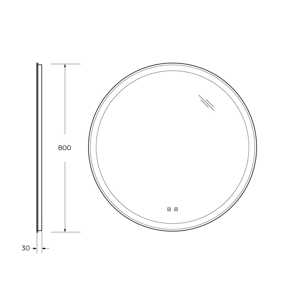 Зеркало с голосовым управлением и подогревом BelBagno SPC-RNG-800-LED-TCH-SND