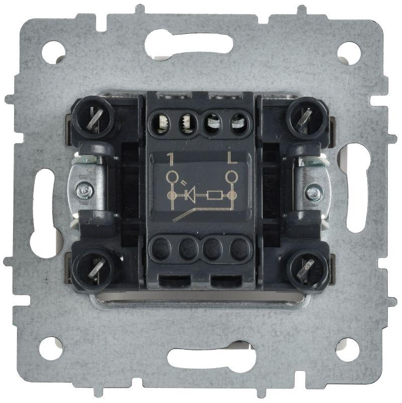 Выключатель 1-кл. СП BRITE ВС10-1-1-БрАБ 10А с индикацией механизм арктич. бел. IEK BR-V10-1-10-K91