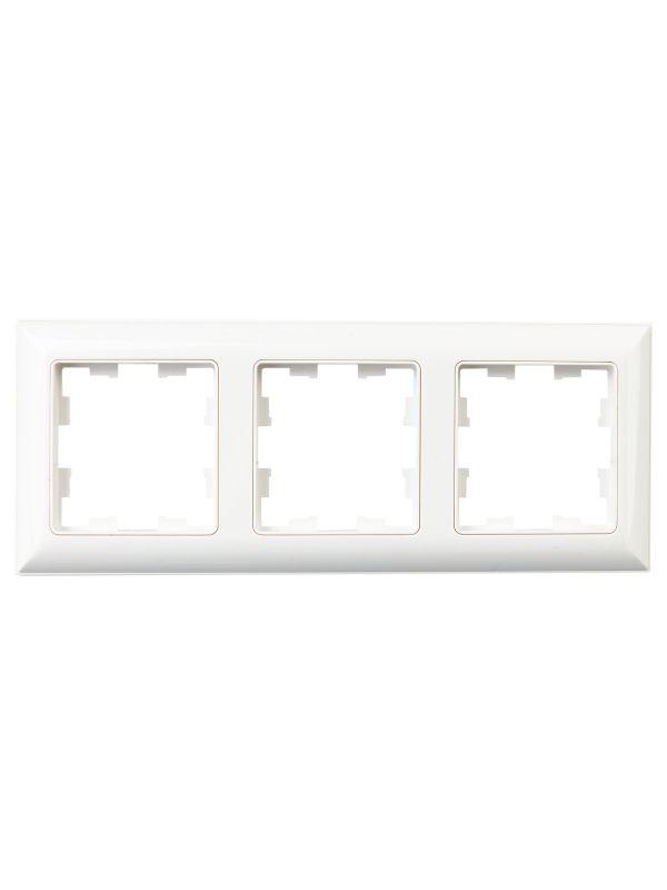 Рамка 3-м BRITE РУ-3-Бр бел./бел. IEK BR-M32-12-K01