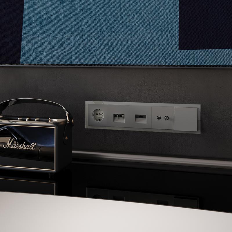 Рамка 5-м S70 стеклян. шелк Voltum VLS110504