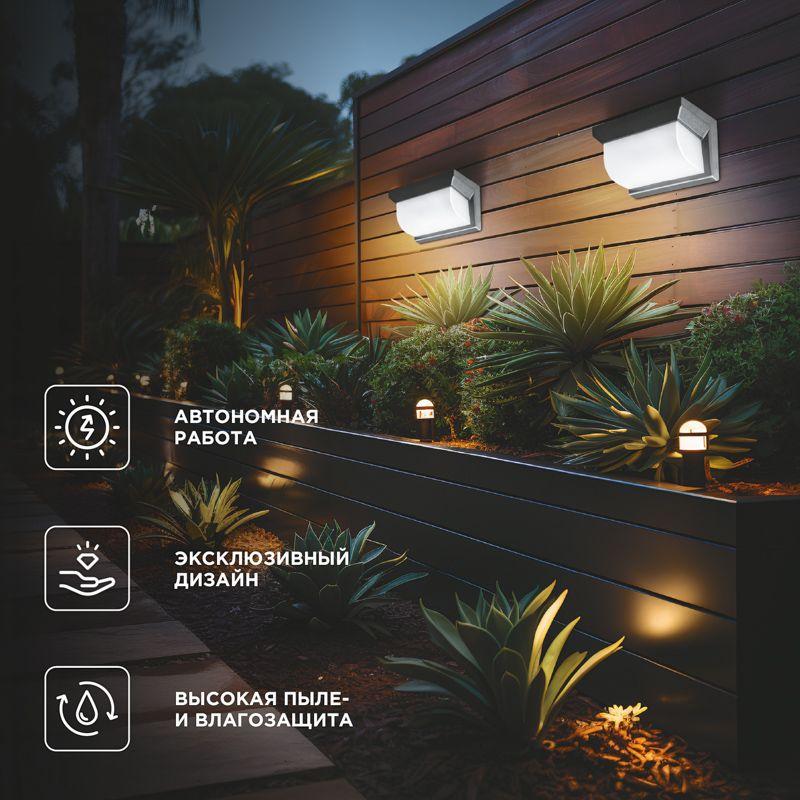 Светильник садовый Карнаби 4000К встроен. аккумулятор солнечная панель коллекция Лондон Rexant 602-2415