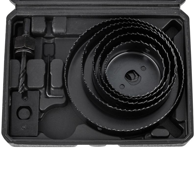 Набор кольцевых пил по дереву 64-127мм 9 предметов Kranz KR-92-0252