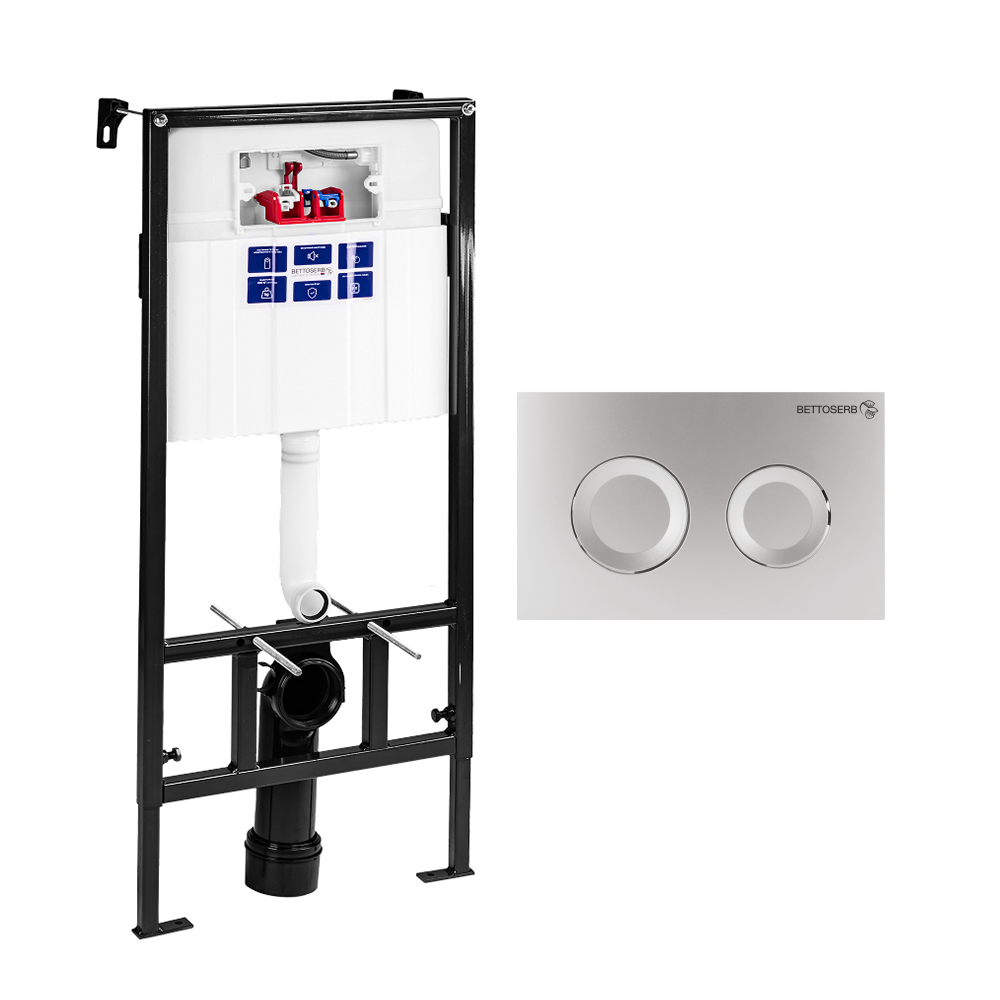 Сет инсталляция sava fix slim+клавиша смыва cool хром матовый SET40006468 BETTOSERB