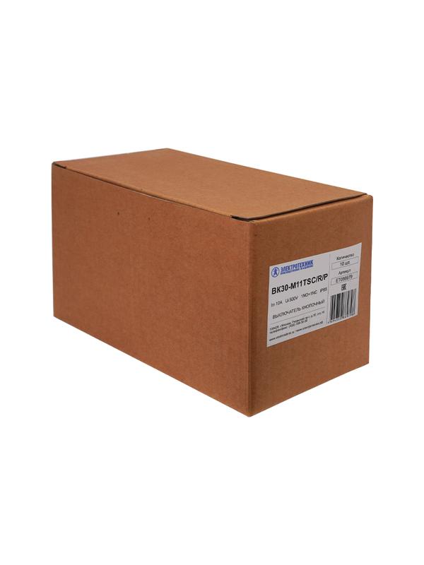 Выключатель кнопочный ВК30-М11TSC/R/P 1НО+1НЗ гриб с фиксацией 40мм d30мм IP65 красн. Электротехник ET086979