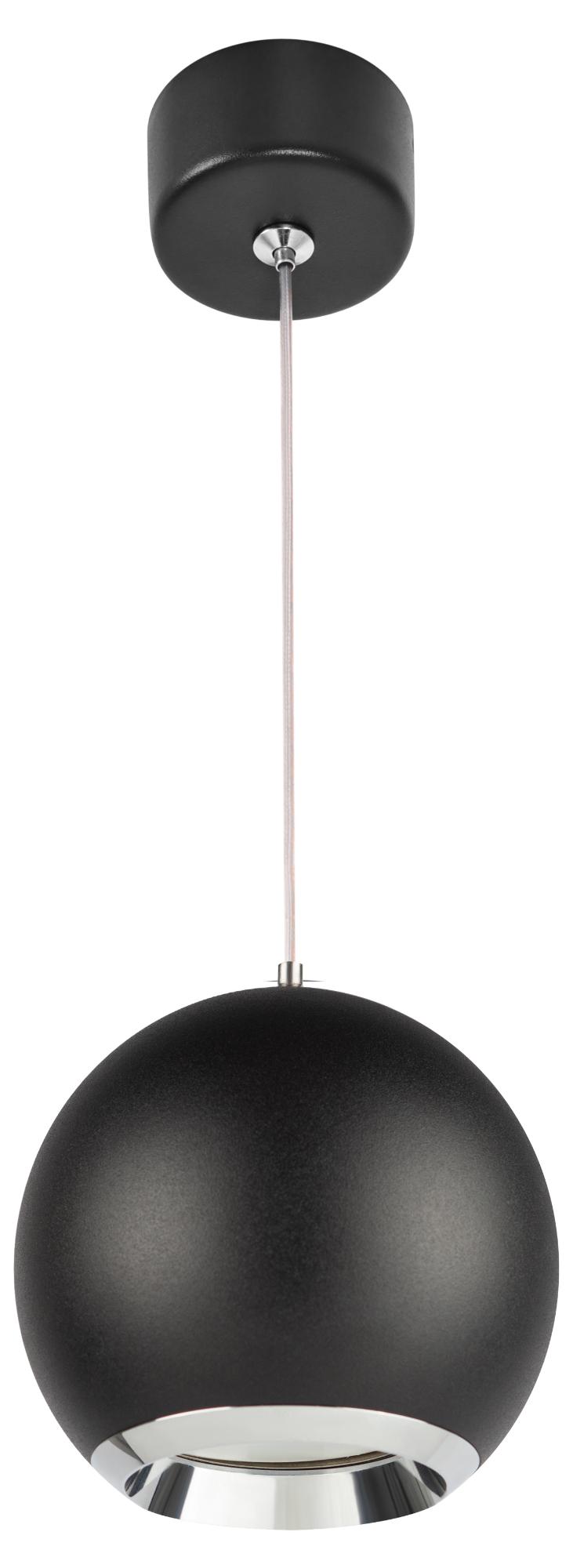 Светильник подвесной потолочный PL32 BK/CH MR16 GU10 круг черный, хром