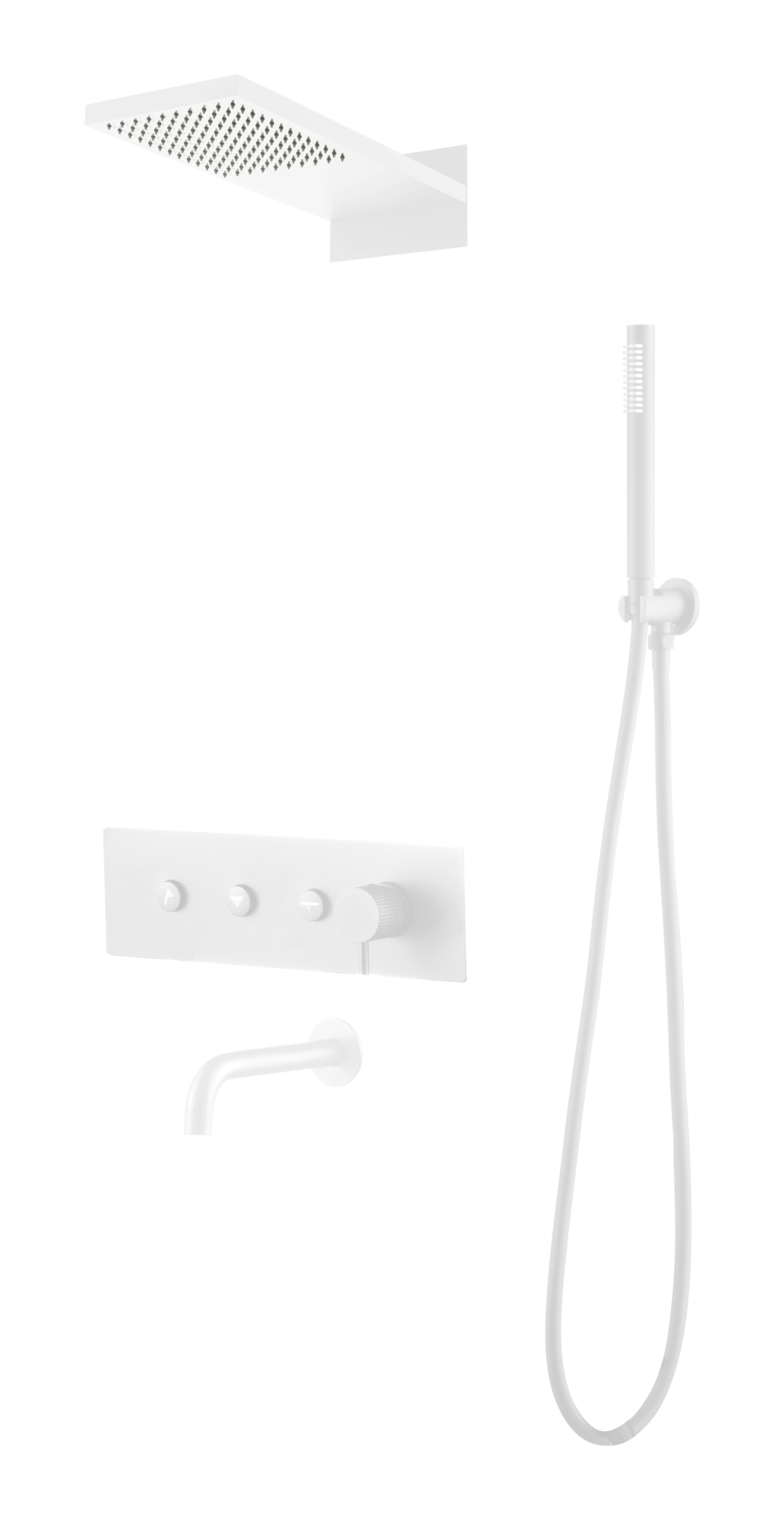 Душевая система с изливом Boheme Fusion Matt White