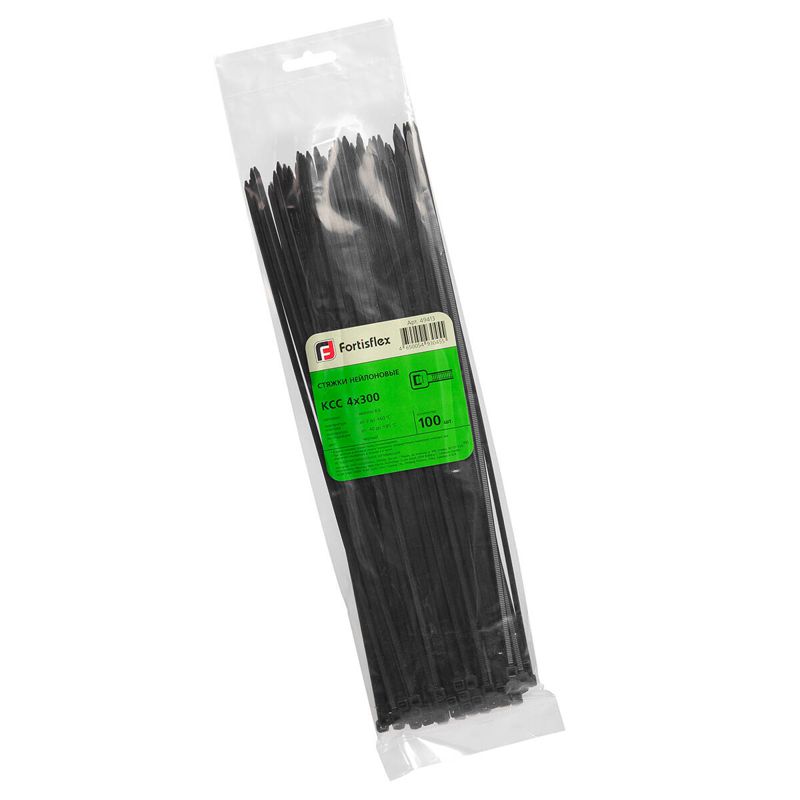 Хомут кабельный КСС 4х300 нейл. черн. (уп.100шт) Fortisflex 49413