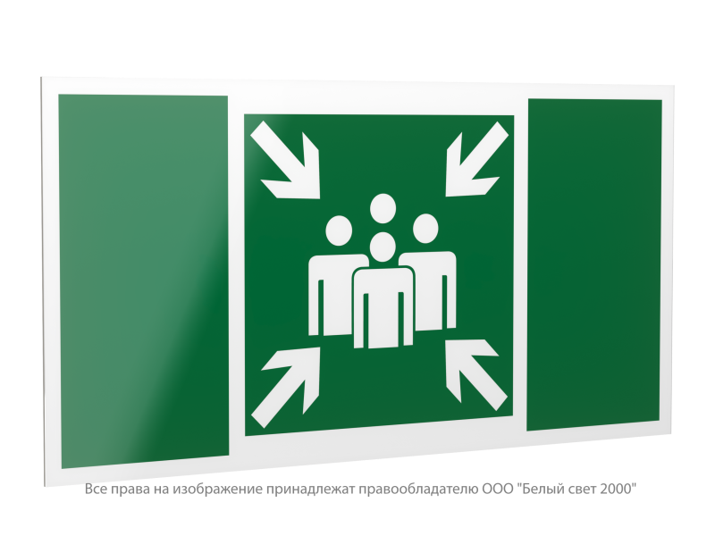 Знак безопасности PP-40205.E21"Пункт (место) сбора" Белый свет a20792