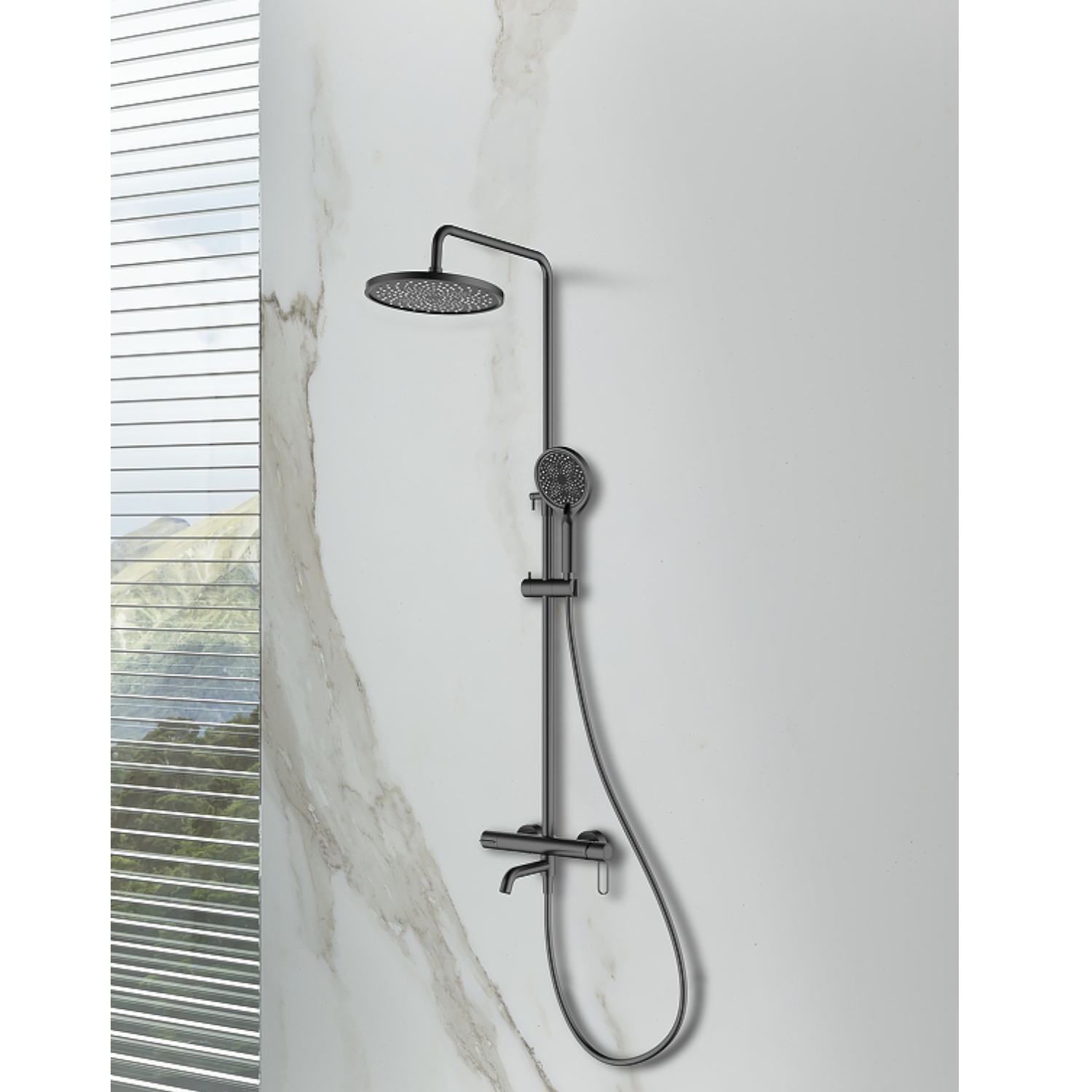 Душевая система Splenka S03.24.09, графит