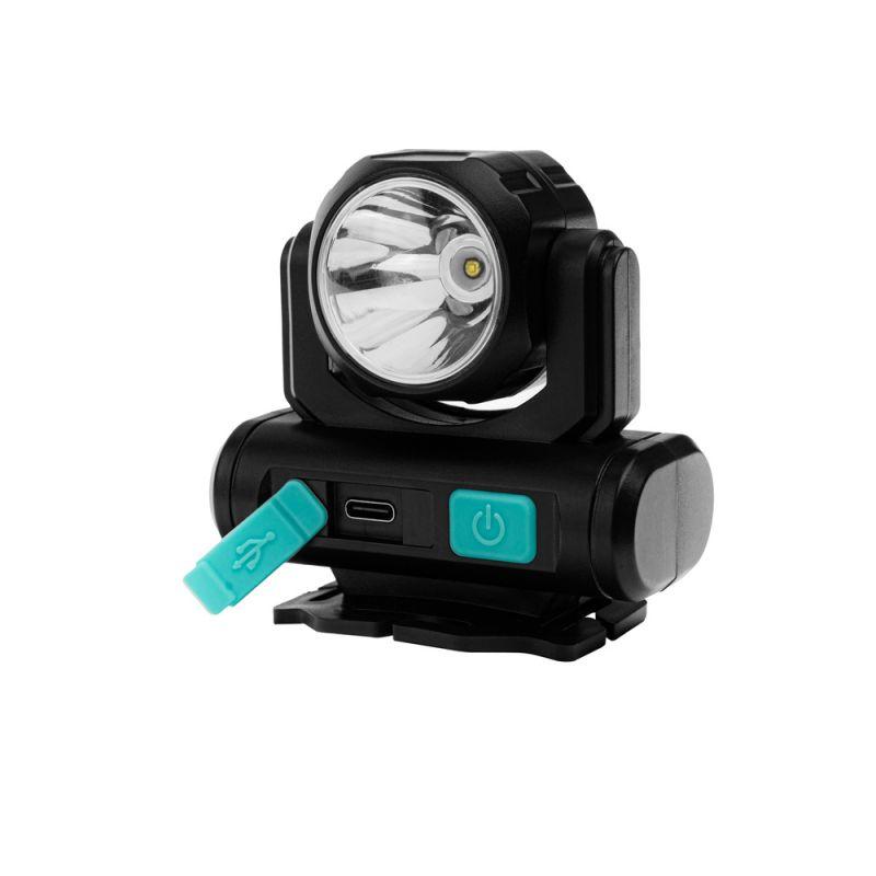 Фонарь налобный LED53402 аккум. 3.7В COB+LED 3.5Вт 4 реж. Type-C блист черн. Camelion 15751