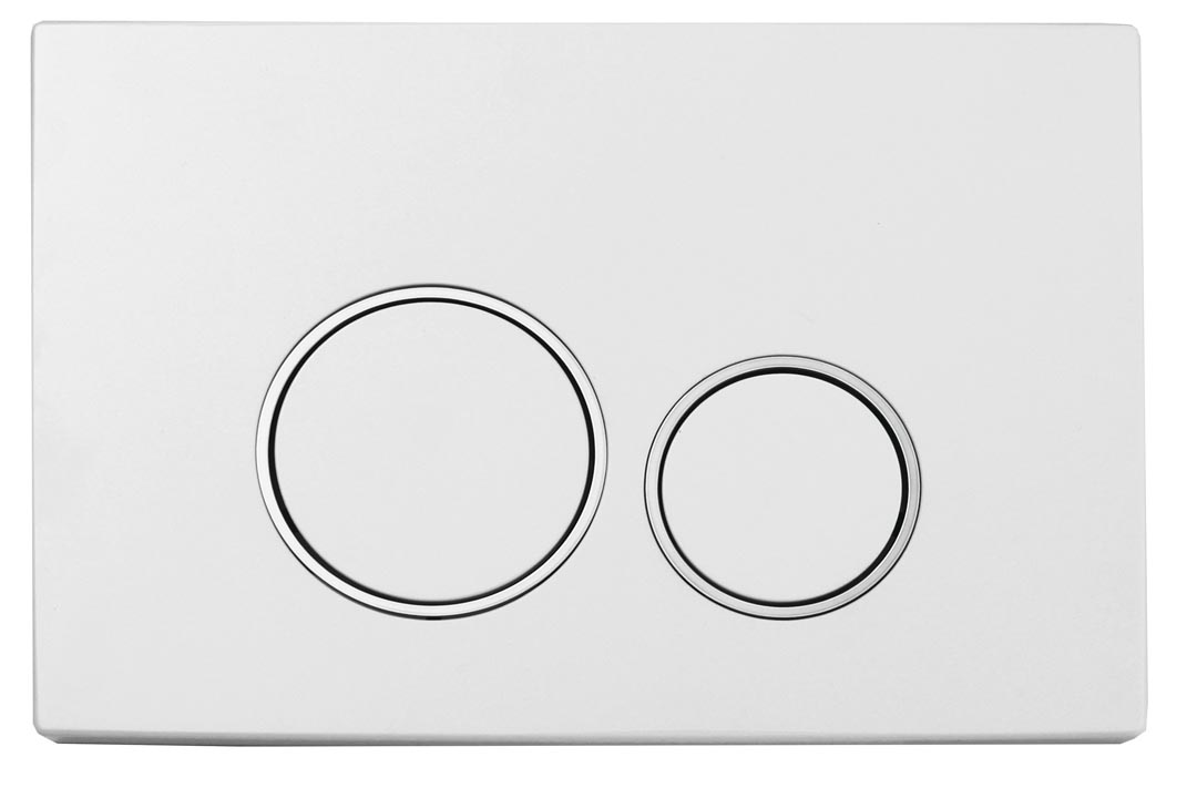 Кнопка для инсталляции, пластик WHITE CHROMO, круглая