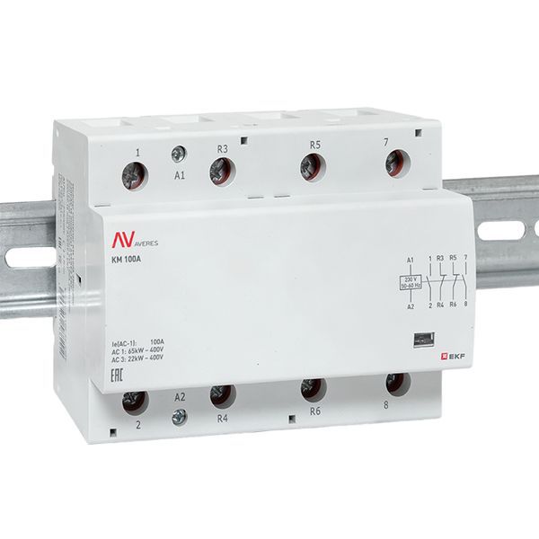 Контактор модульный КМ 100А 2NO+2NC 230В AC (6 мод.) AVERES EKF km-av-6-100-22-230V