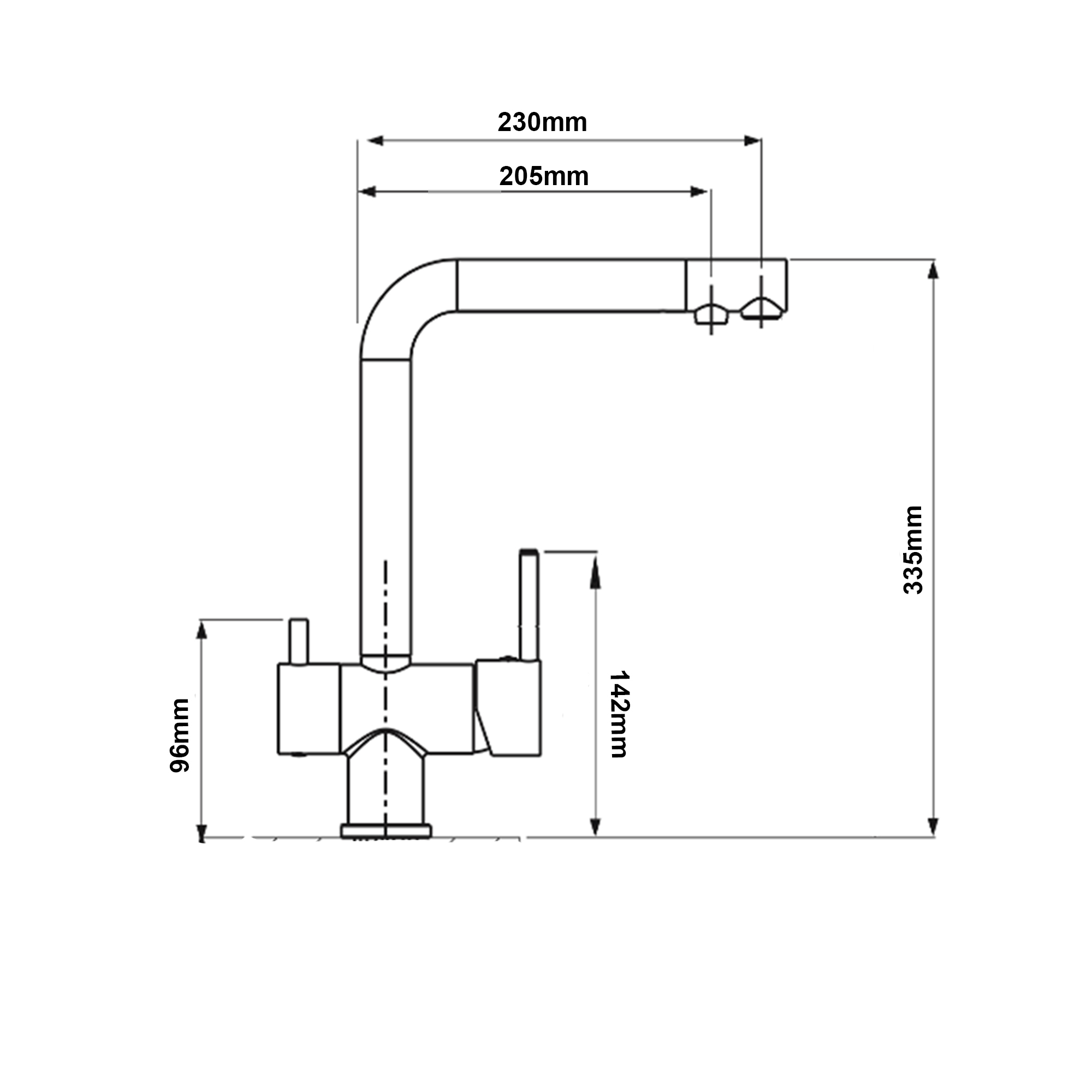 Смеситель LAURA BN из нержавеющей стали для кухни BOCH MANN, с краном под фильтр, цвет МАТОВЫЙ НИКЕЛЬ
