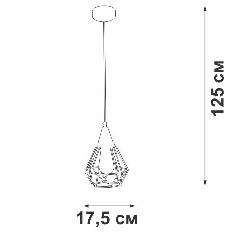 Подвес 1xE27 макс. 40Вт Vitaluce V4728-1/1S