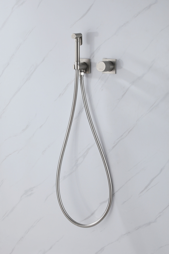 Смеситель ABBER Rund AF8725SP с гигиеническим душем, сатин