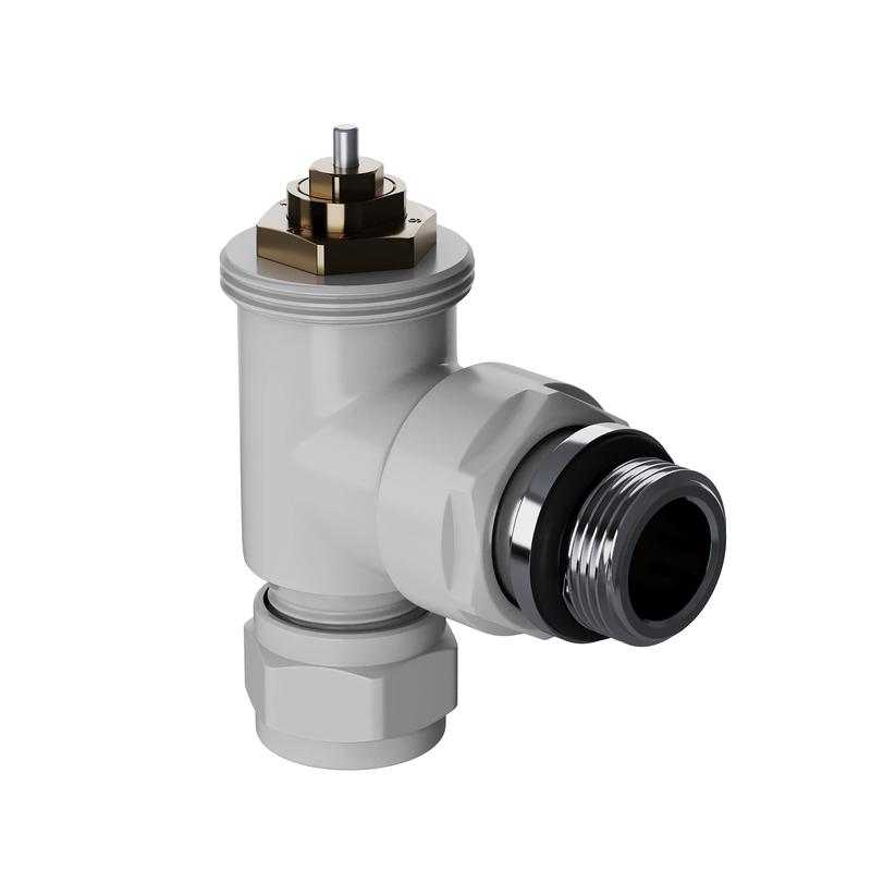 Набор термостатический угловой Design Pro 15мм М30х1.5 бел. Royal Thermo НС-1646648