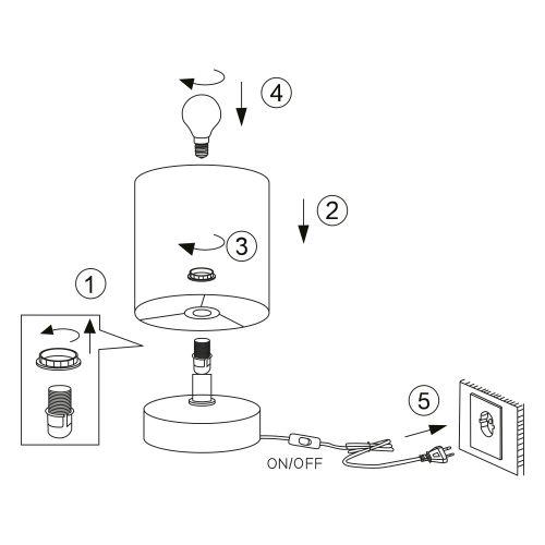 Лампа настольная Eleanor 7070-501 1хE14 40Вт керамика беж. бел. Rivoli Б0057269