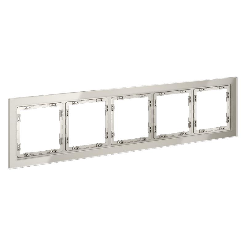 Рамка 5-м S70 стеклян. кашемир Voltum VLS110503