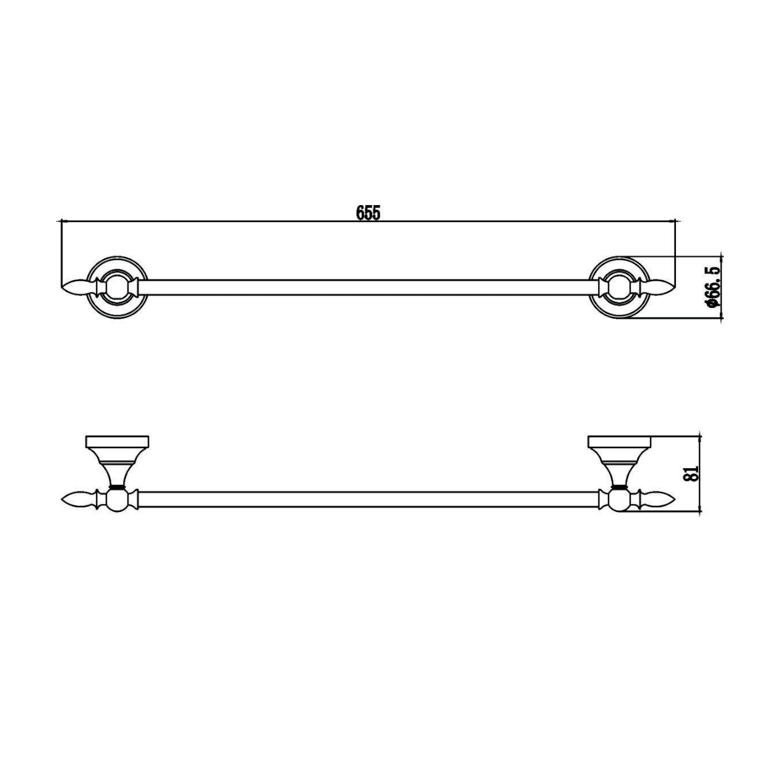 Полотенцедержатель Savol S-06824A, хром