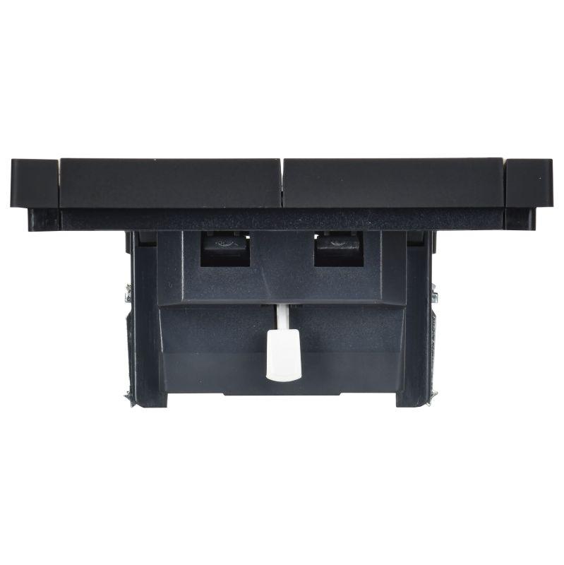 Выключатель жалюзи СП FORTE&PIANO 10А FP111 черн. IEK FP-V15-0-10-1-K02