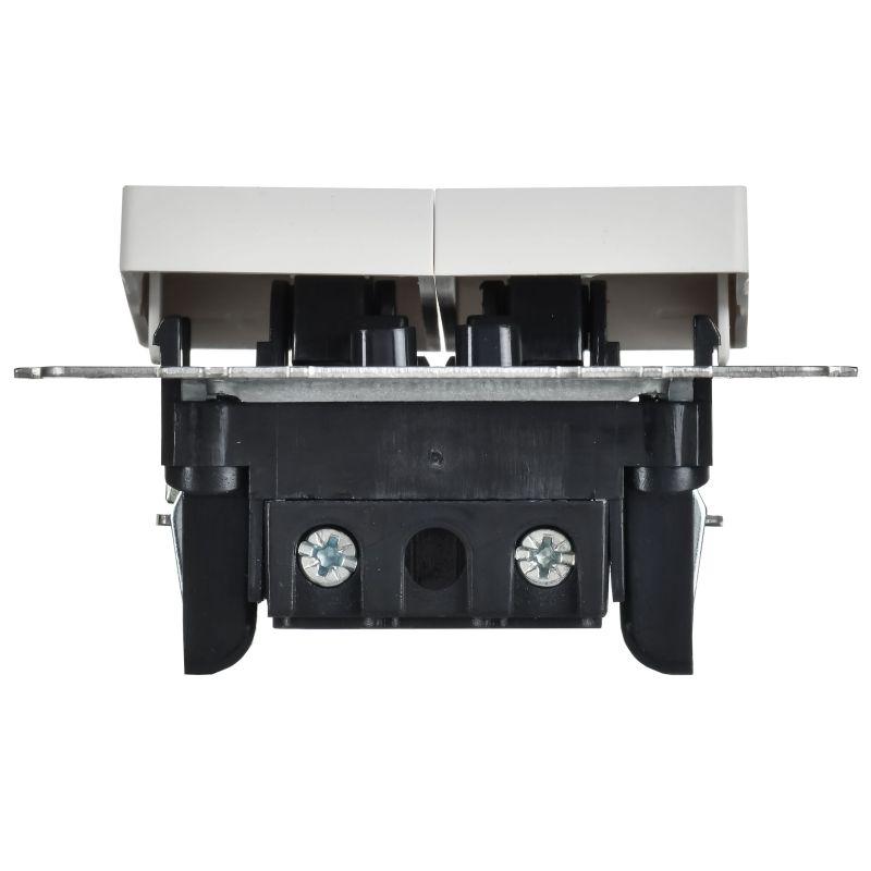 Выключатель 2-кл. СП BRITE ВС10-2-1-БрАБ 10А с индикацией механизм арктич. бел. IEK BR-V20-1-10-K91