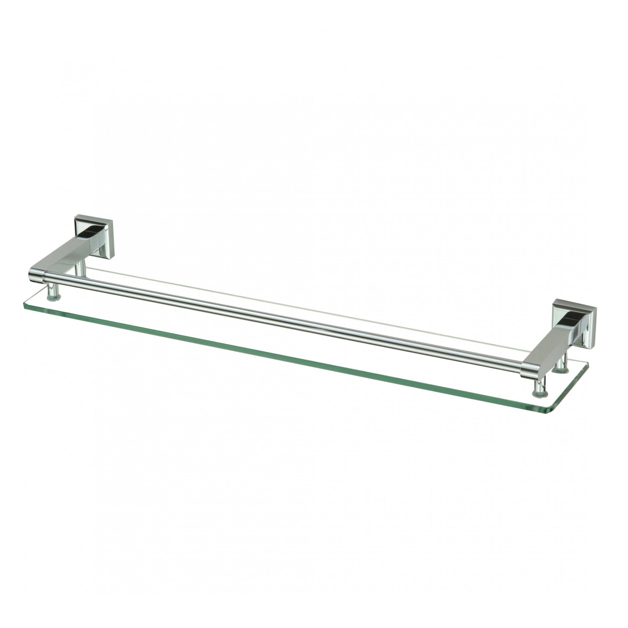 Полка стеклянная Savol S-609591, хром
