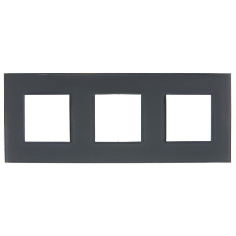 Рамка 3-м SKANDY SK-F23G стекло графит IEK SK-M32-G-K53