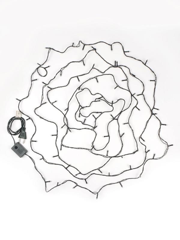 Гирлянда AC-G02-80W 80LED 8.8м 8реж. 220В бел. ФАZА 5047716