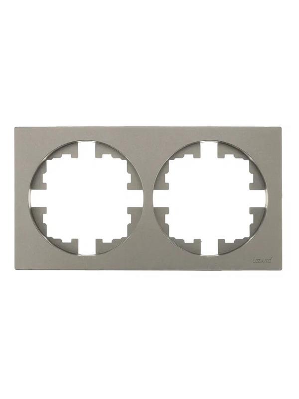 Рамка 2-м OSEN горизонт. квадрат титан LEZARD 743-3700-147