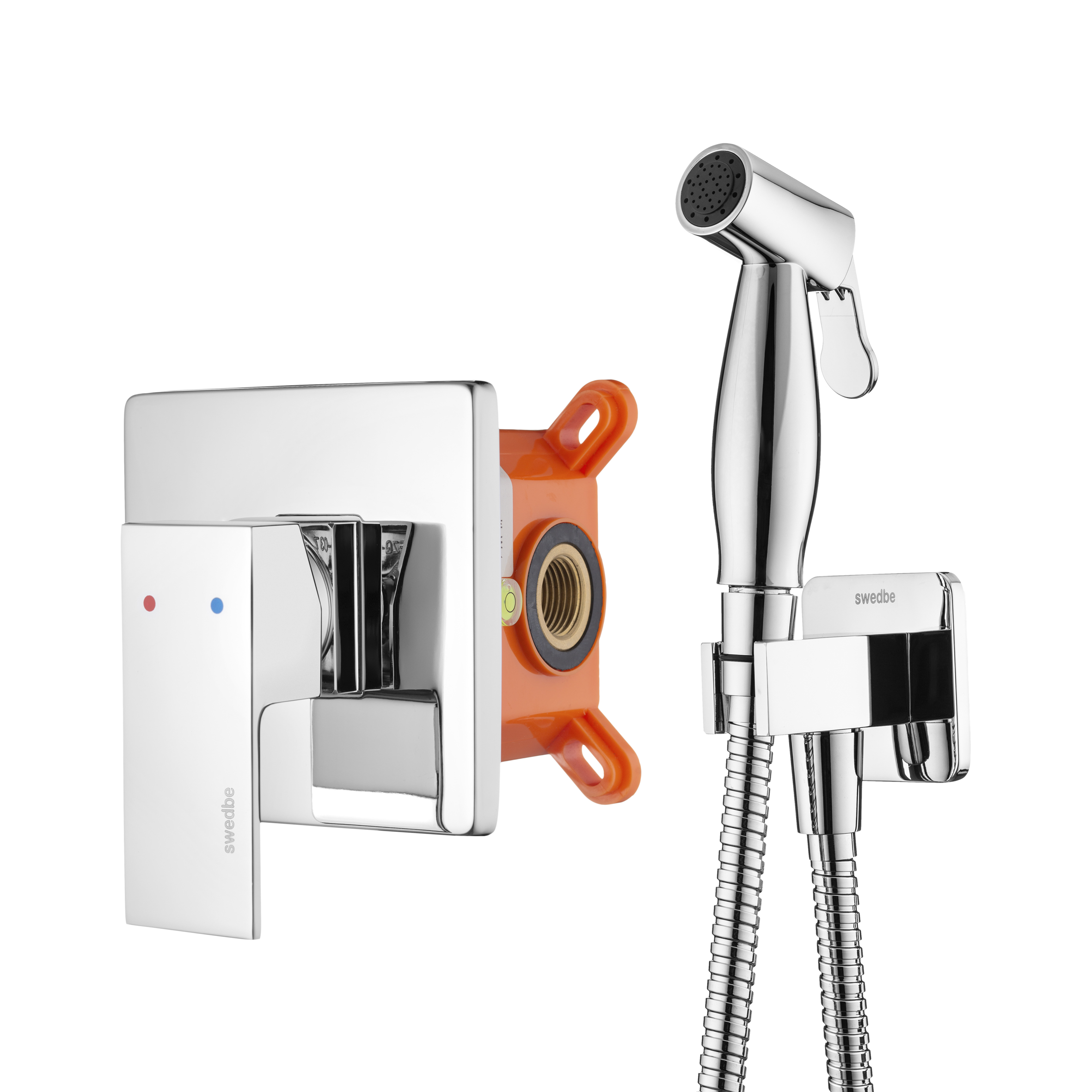 Гигиенический набор со встраиваемым смесителем Swedbe Platta 5527