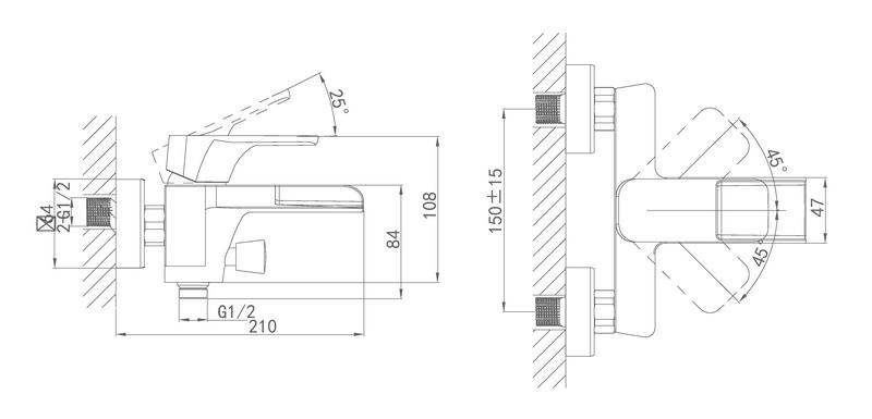 Смеситель для ванны D&K (DA1433501)