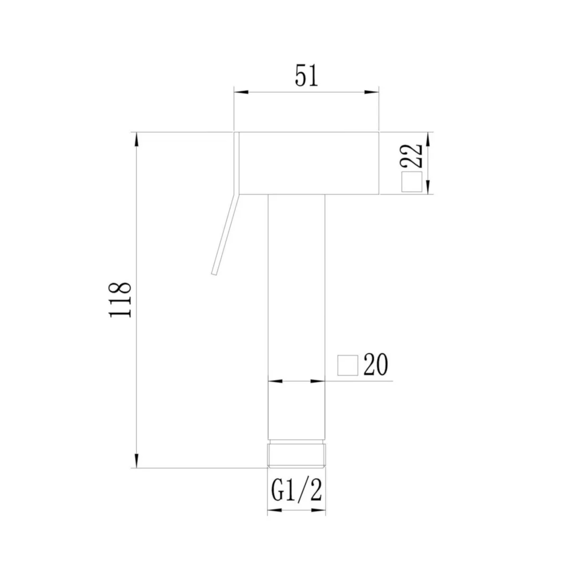 Лейка для гигиенического душа Savol S-PQ07C, матовое золото