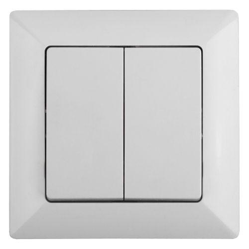 Переключатель 2-кл. СП Solo 4-107-01 10А 250В IP20 бел. Intro Б0053609