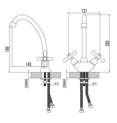 Смеситель для кухонной мойки Lemark Standard (LM2104C)