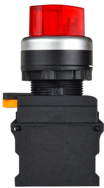 Переключатель 2 полож. 1НО+1НЗ с подсветкой красн. MASTER IEK MI-SW60-11XD-3-14-2-K04