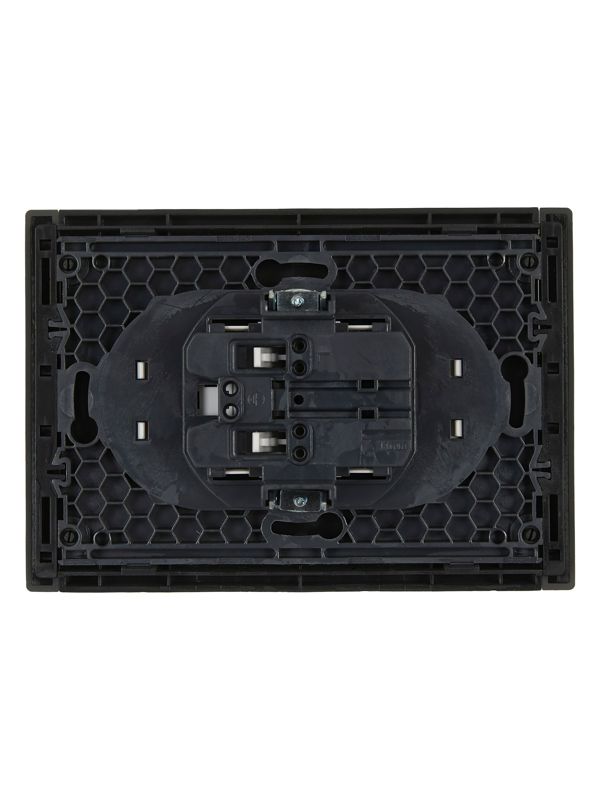 Розетка 2-м СП FORTE&PIANO FP326 10А без заземл. без защ. шторок безвинт. крепл. сер. IEK FP-R20-10-1-K03