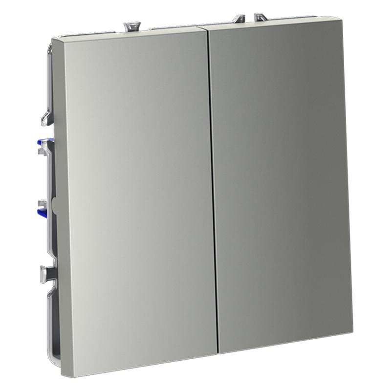 Выключатель 2-кл. СП S70 10А с самовозвратом механизм сталь Voltum VLS020605