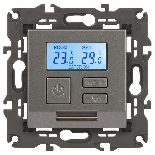 Терморегулятор универсальный 14-4111-16 230В-Imax16А Elegance титан Эра Б0065790