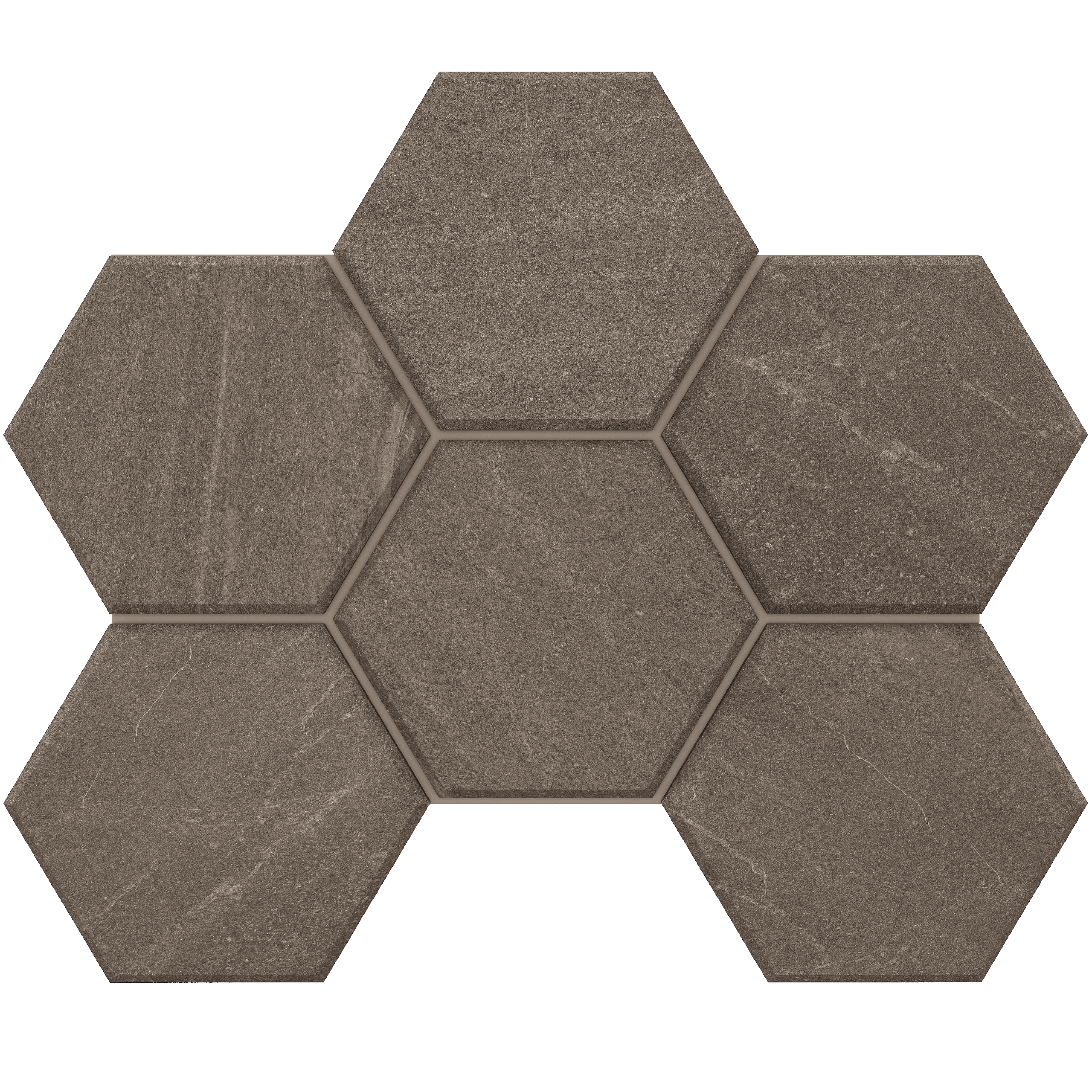 Мозаика под камень Estima Gabbro серый (Mosaic/GB03_NR/25x28.5/Hexagon)