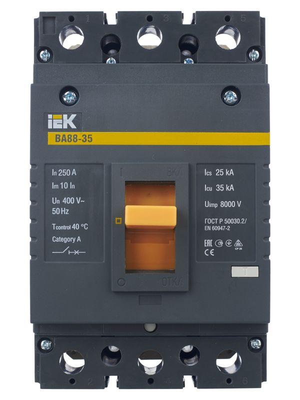 Выключатель автоматический 3п 250А 35кА ВА 88-35 KARAT IEK SVA30-3-0250