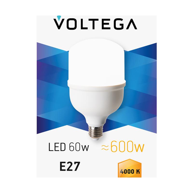 Лампа светодиодная Т140 60Вт 4000К E27 IP20 Voltega 8589