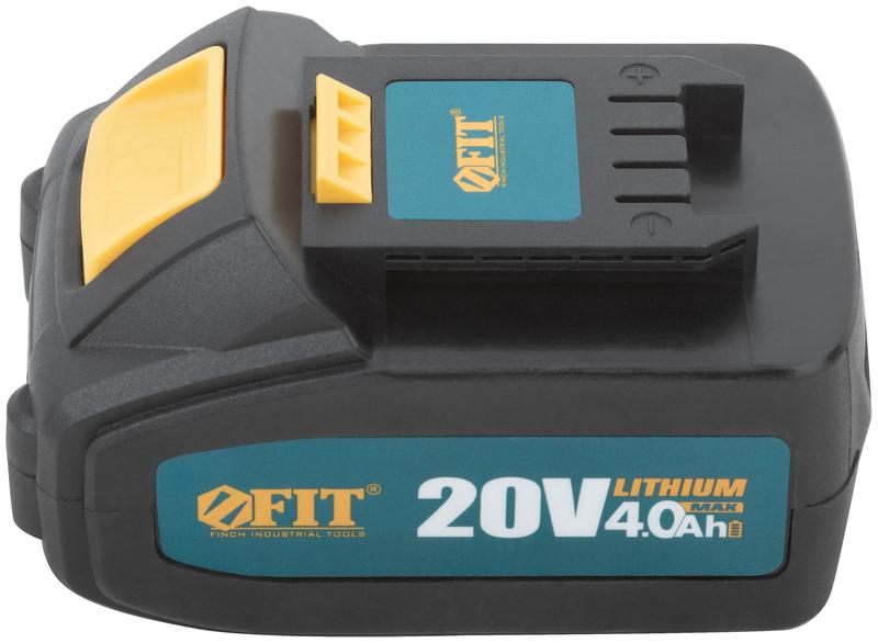 Батарея аккумуляторная 20В Li-Ion 4.0А.ч индикатор заряда FIT 79936